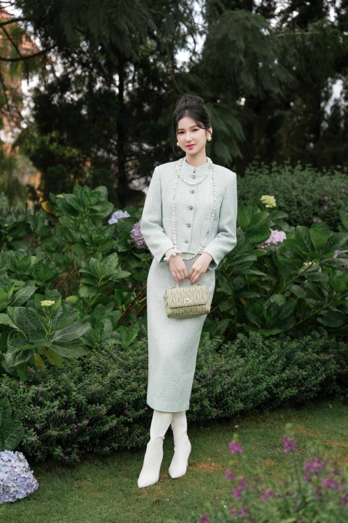 Sixdo Blue Tweed Vest